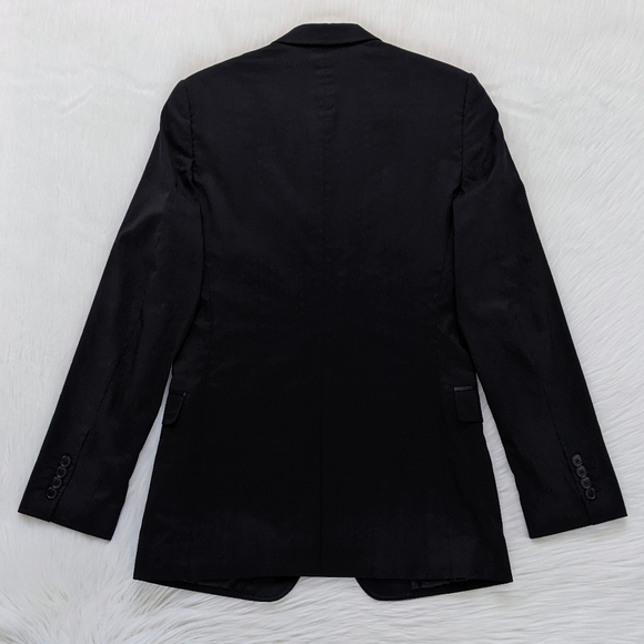 Dolce & Gabbana Martini Fit Black Wool Silk Blazer Suit Jacket | Size 46 - Picture 3 of 16